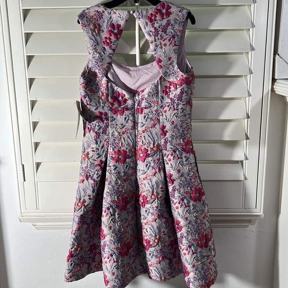 NWT AIDAN MATTOX Jacquard open back Dress Lilac. 6 party cruise wedding … - Picture 5 of 14